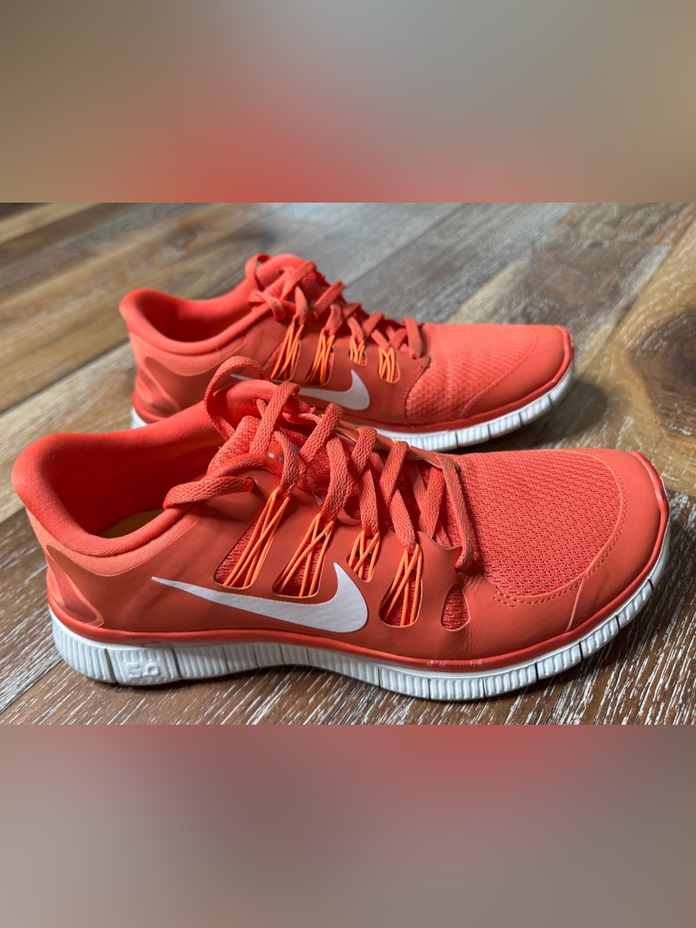 Nike Free 5.0 Orange Running Athletic Shoes Sneakers / Women’s Size 7